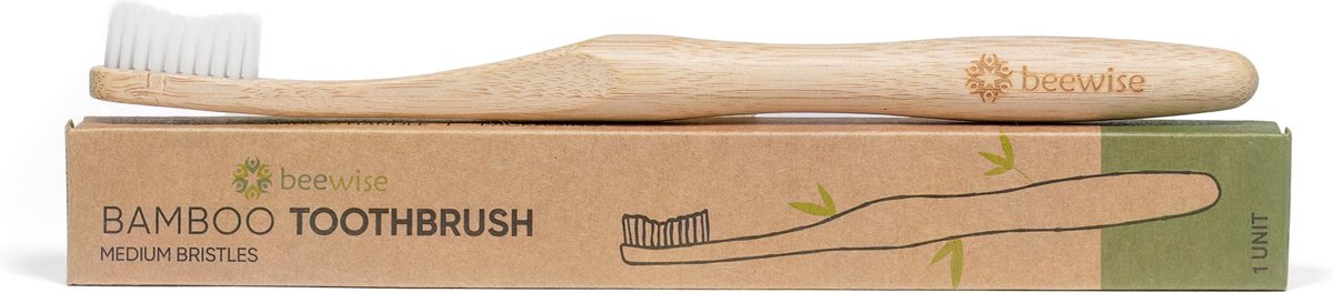 Bamboe Tandenborstel | Set van 4 stuks | Natuurlijk en Vegan | Biologisch Afbreekbaar | BPA-Vrij | Ergonomic Design | Plasticvrij | Bamboo Toothbrush | Medium Bristles x 4 units