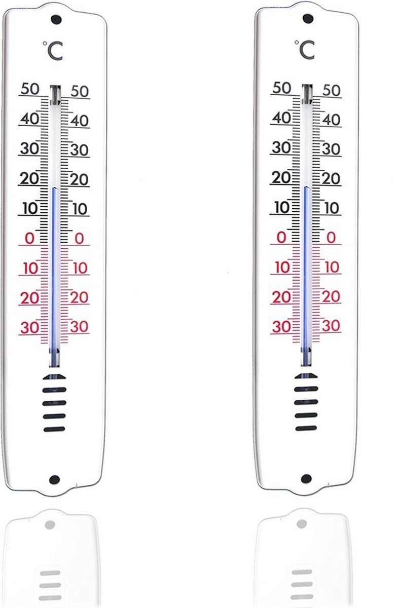 TronicXL Pack de 2 Thermomètres Muraux pour Intérieur et Extérieur