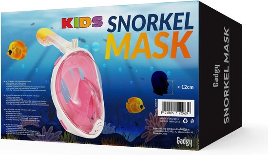 Gadgy Duikmasker Full Face Kinderen - Duikbril met Snorkel - Snorkelset Kinderen - Snorkelmasker Kind - Roze - Snorkelen en Duiken in 2024 - Gadgy