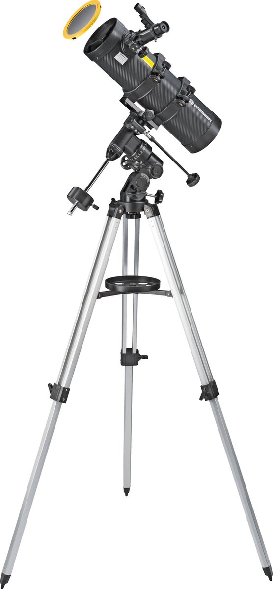 Bresser Telescoop - Spica Plus 130/1000 EQ - Spiegeltelescoop incl. Zonnefilter en Smartphonehouder - Bresser