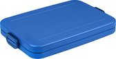 Mepal Lunchbox Take a Break plat - Convient pour 4 sandwichs - Bleu vif - Se glisse parfaitement dans un sac pour ordinateur portable - boîte à lunch pour adultes