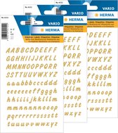 Herma Stickervellen - 660x stuks - alfabet plak letters A-Z - 8 mm