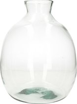 Eco bloemenvaas/vazen van glas met Diameter 23.5 cm en hoogte 26.5 cm - Voor binnen gebruik