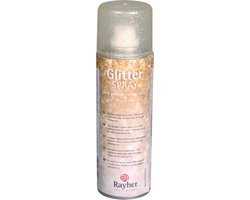 Foto: Rayher hobby materialen deco verf spray met glitters goud 125 ml knutselen