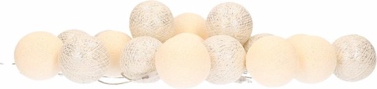 Cotton Ball Lights Sparkling lichtslinger wit en zilver- White/Silver 10