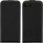 Geschikt voor iPhone SE 2022/2020 en 8/7 Vertical Flip Wallet Case - Zwart