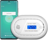 WiFi CO melder met 10 jaar batterij - Smart koolmonoxidemelder koppelbaar met telefoon - CO meter met alarm