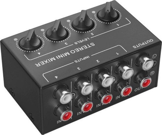 TX400 Sound Line Mixer Portable Sensitive Compact Sound Board Console 4 Channel Mini Stereo Portable Passive Mixer For Clubs Bars