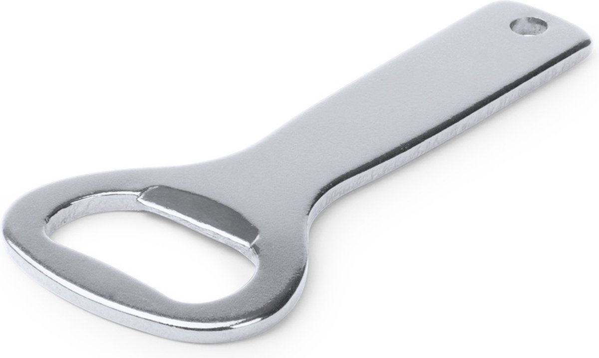 Bieropener - Flesopener - Opener voor bier - Sleutelhanger - Aluminium - Grijs