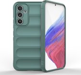 Mobigear Hoesje geschikt voor Samsung Galaxy A54 Telefoonhoesje Flexibel TPU | Mobigear Bumpy Backcover | Galaxy A54 Case | Back Cover - Groen