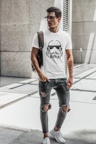 Rick & Rich - T-Shirt Stormtrooper Wit - T-Shirt Star Wars - Wit Shirt - T-shirt met opdruk - Shirt met ronde hals - T-shirt Man - T-shirt met ronde hals - T-shirt maat 3XL