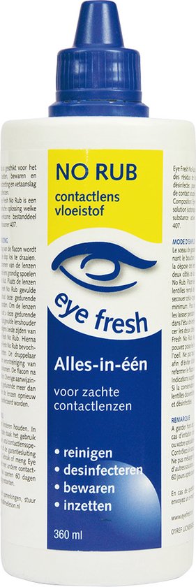 Foto: Eye fresh alles in 1 no rub voor zachte lenzen