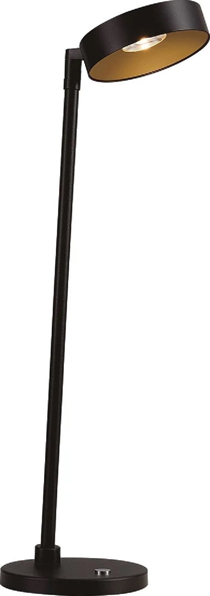 Ako LED tafellamp zwart/goud, aluminium, 12,5W, 1250 lumen, 2700K warm wit, dimbaar