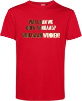T-shirt kind Wij gaan winnen! | Feyenoord Supporter | Shirt Kampioen | Kampioensshirt | Rood | maat 104