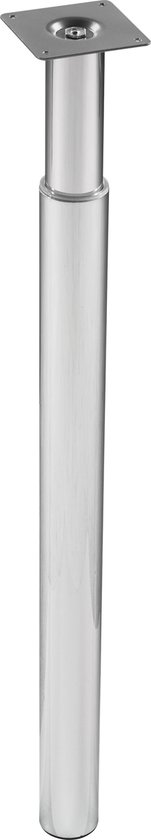 GENERIQUE - In hoogte verstelbaar tafelonderstel - Cilindrisch - Verchroomd metaal - Grijs -70/110 cm