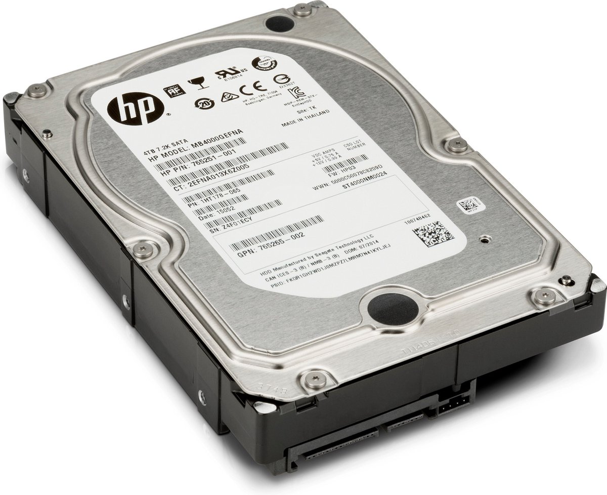 Hewlett Packard Enterprise interne harde schijven 4TB SATA 7200 Hard Drive  | bol.com