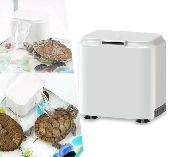 Waterval schildpad terrarium decoratie - schildpadden verblijf accessoires plant – waterpomp eiland