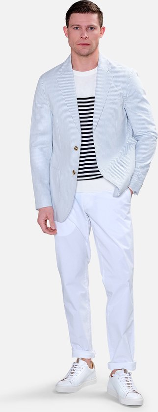 BOSS C-Hanry-252 slim fit colbert in linnenblend met gemêleerd dessin • Lindegroen • de Bijenkorf