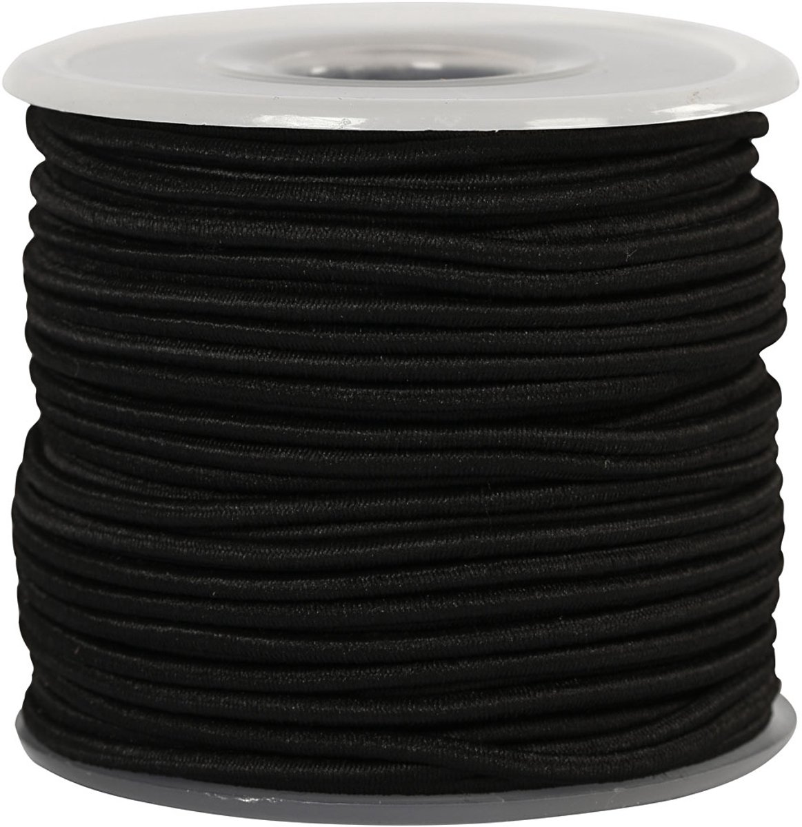 Elastisch koord, dikte 2 mm, zwart, 25 m/ 1 rol
