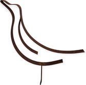 Iron Art Tuindecoratie - Tuinbeeld - Vogel op schroef - Dubbele vleugel - Ecoroest