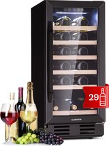 Bol.com Vinovilla 29 Built-In wijnkoelkast 81 liter 29 flessen 1 zone glazen deur rvs aanbieding
