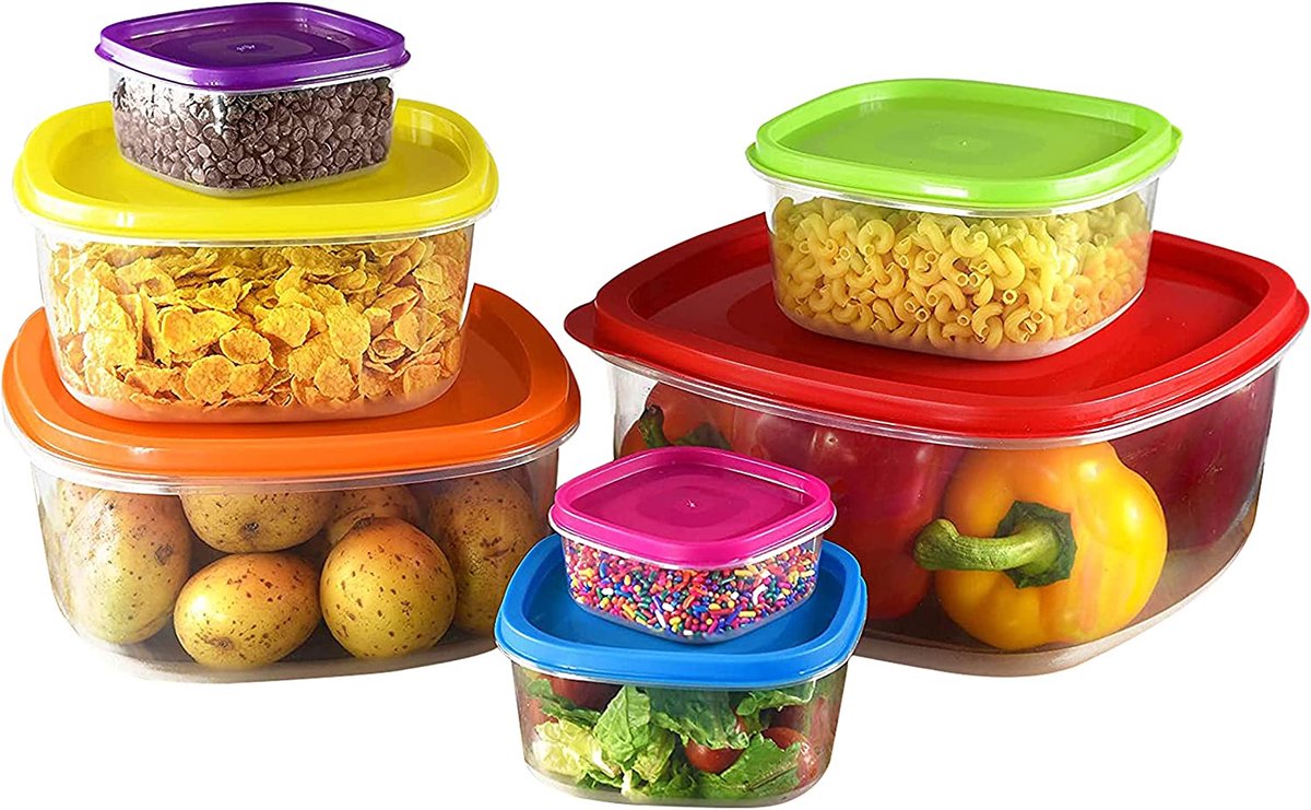 Voedselcontainers Opslag Lunchboxen voor Graanpasta Herbruikbaar Stapelbaar - BPA-vrij Magnetron Vriezer Vaatwasmachinebestendig