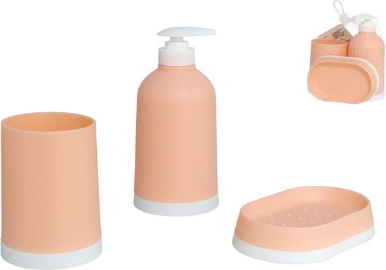 Klassieke Badset voor in de badkamer - zalmkleur