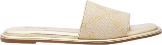 Michael Kors Hayworth Slide Dames Slippers - Natural Pale Gold - Maat 36