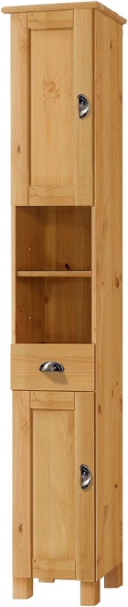 Toscana-Hoge Kast - 2-Deurs 1-Lade - Gebeitst