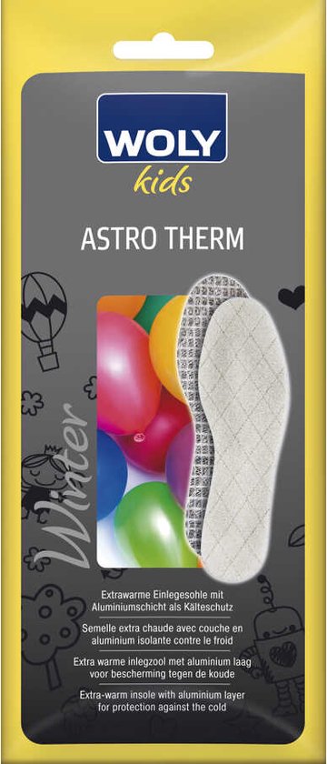 Woly Astro Therm Kids - Extra warme inlegzool met aluminiumlaag - Maat 35/36