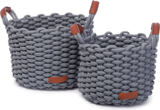 KidsDepot Korbo Mand M (Set Van 2) - Mist