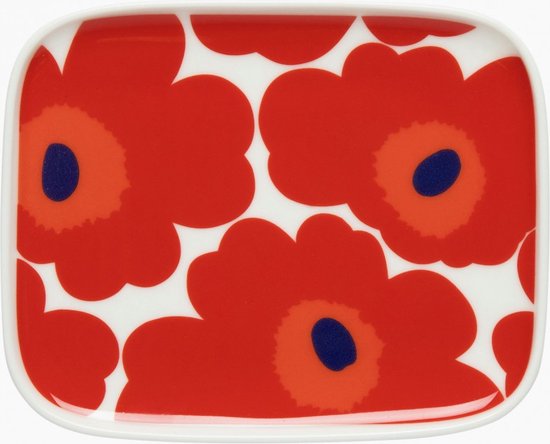 MARIMEKKO Oiva Unikko assiette 15x12 cm noir