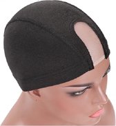 Wig Cap - Antislip pruik cap - Met lace - Pruik kapje – U part - Pruiken maken – Pruik cap – Dome Cap – Haarnetje – Hoofddeksel – Wave – Zwart