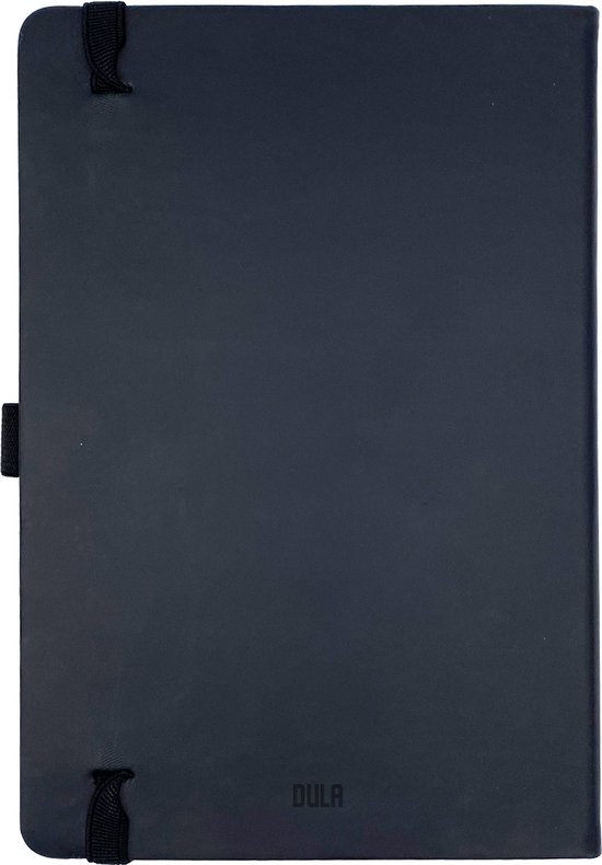 Cahier DULA A5 Zwart ligné avec couverture rigide