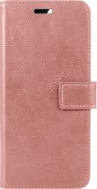 Hoes Geschikt voor Samsung A54 Hoesje Bookcase Hoes Flip Case Book Cover - Hoesje Geschikt voor Samsung Galaxy A54 Hoes Book Case Hoesje - Rosé goud