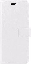 Hoes Geschikt voor Samsung A54 Hoesje Bookcase Hoes Flip Case Book Cover - Hoesje Geschikt voor Samsung Galaxy A54 Hoes Book Case Hoesje - Wit