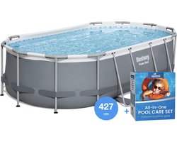 427 x 250 x 100 cm Bestway Power Steel Zwembad + Complete Onderhoud Set