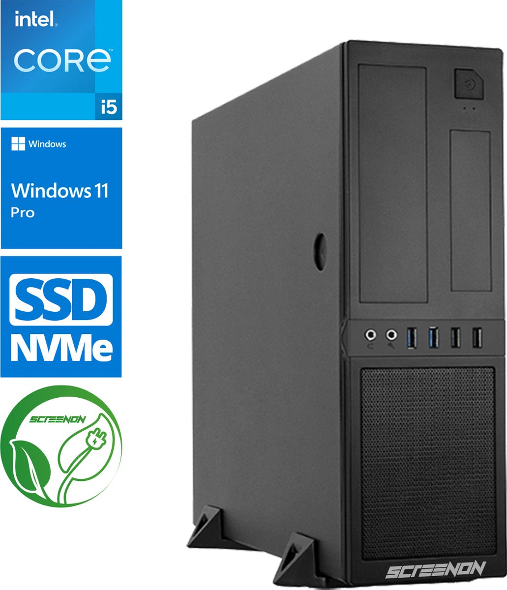 Intel Compleet PC | Intel Core i5 | 16 GB DDR4 | 1 TB SSD - NVMe | Windows 11 Pro + WiFi & Bluetooth