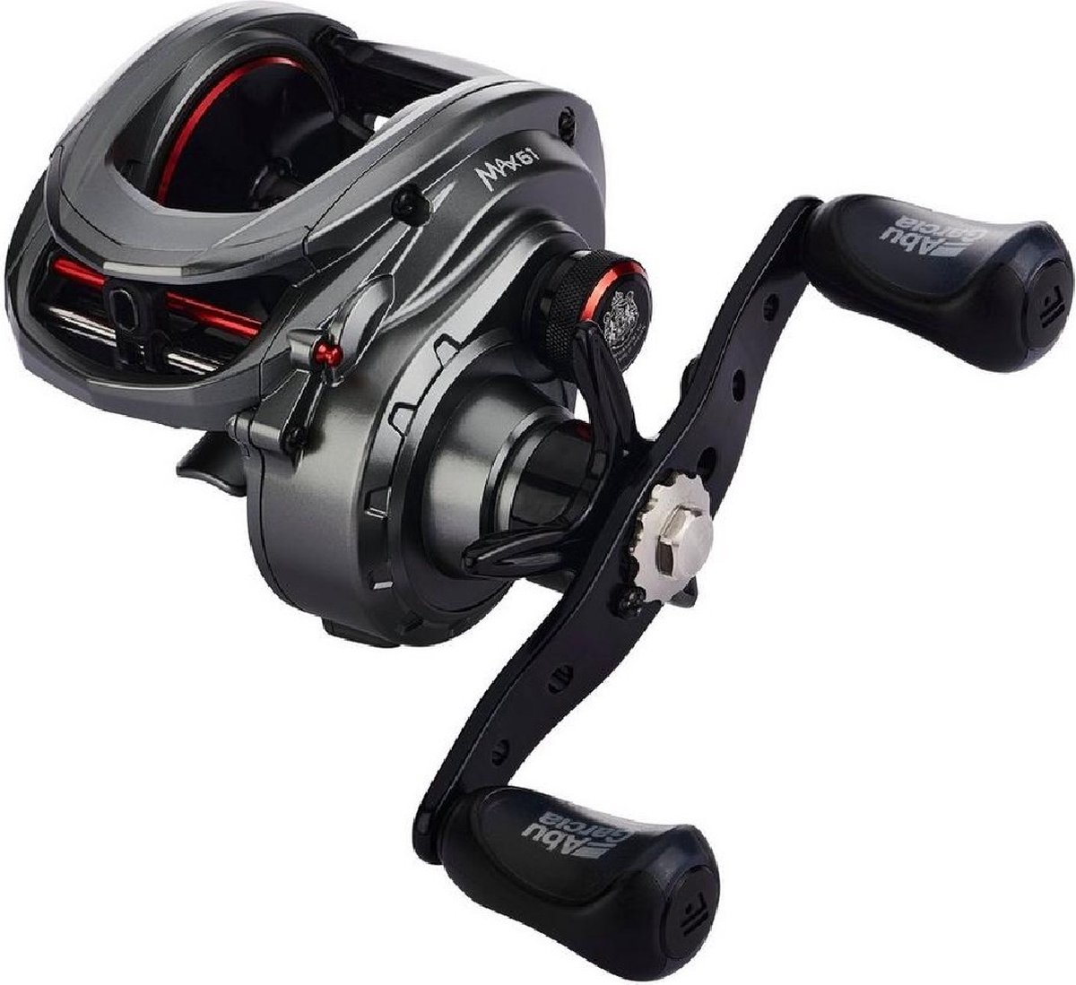 Abu Garcia Max 4-LP-61 LH - Baitcastingreel - Rood/zwart