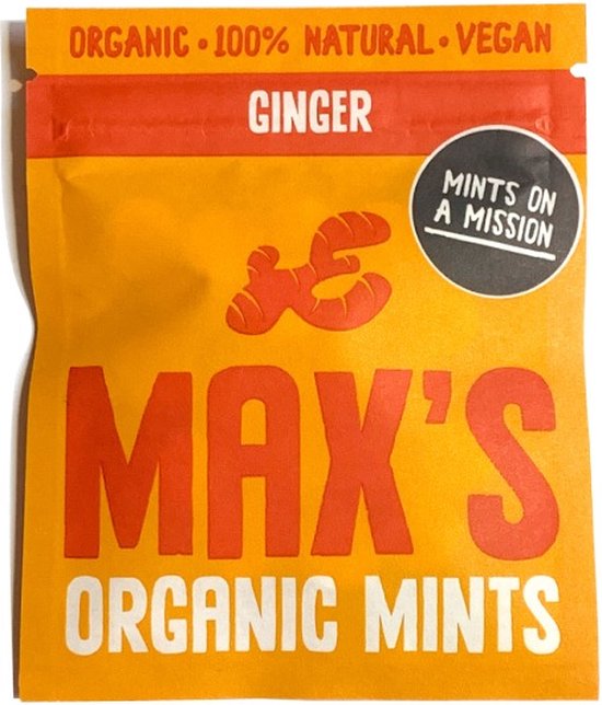 Max's Organics Ginger Mints 17GR bol