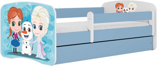 Kocot Kids - Bed babydreams blauw Frozen met lade zonder matras 140/70 - Kinderbed - Roze