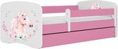 Kocot Kids - Bed babydreams roze paard met lade met matras 180/80 - Kinderbed - Roze