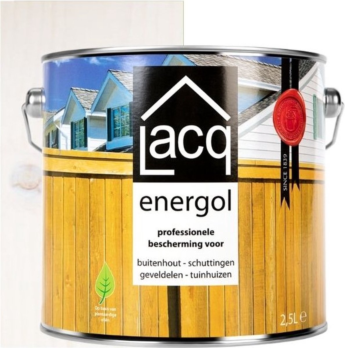 Lacq Energol - Beits - Wit - 2,5 liter - Voor op hout - Binnen en buiten