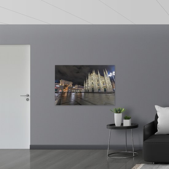 WallClassics - Panneau en mousse PVC – Cathédrale Santa Maria del Fiore sur la place Piazza Del Duomo à Florence, Italie – Photo 120 x 80 cm sur panneau en mousse PVC