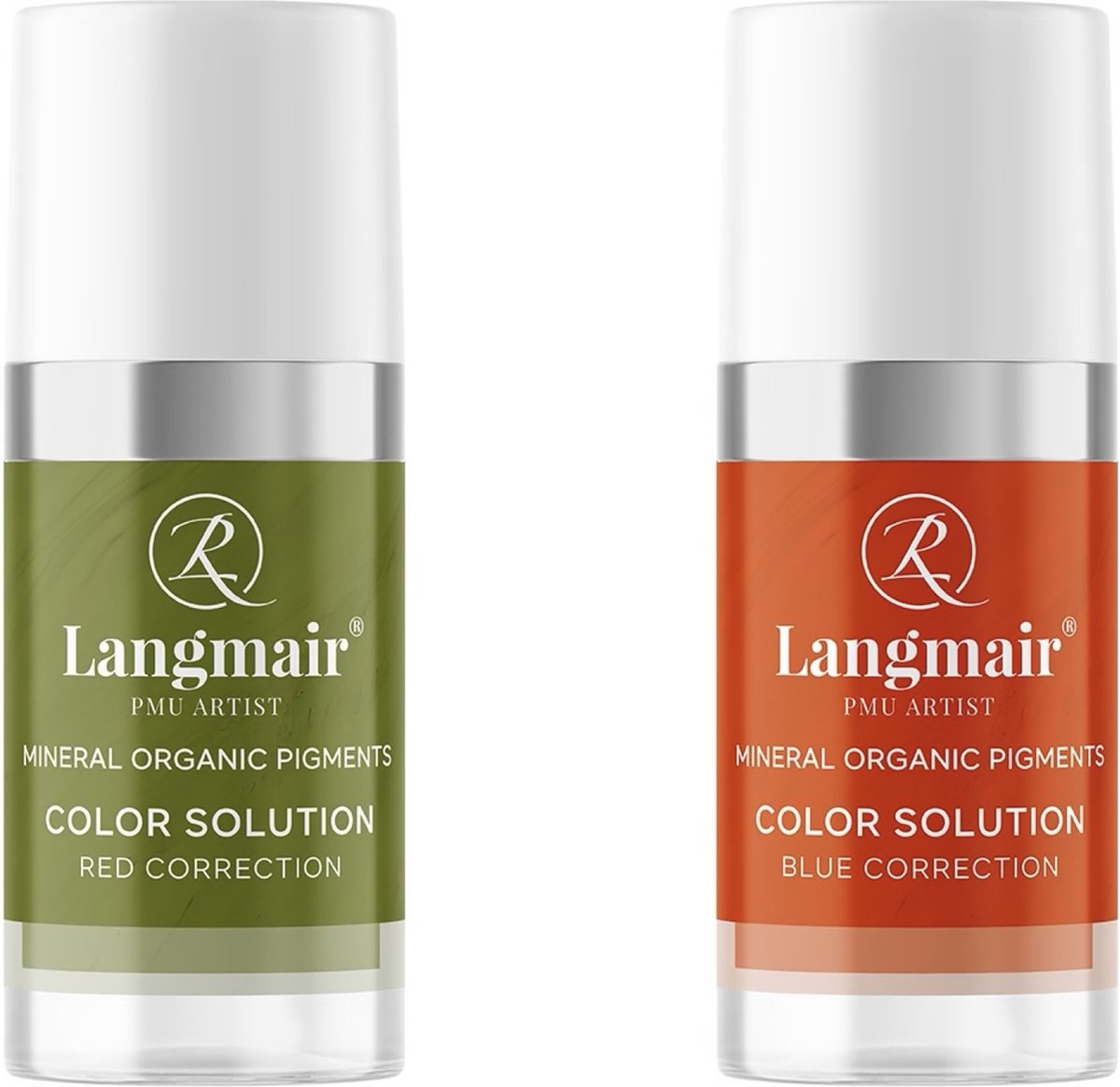 Langmair correctie pigment voor permanente make-up wenkbrauwen - 2 flesjes met EXTRA korting - Color Solution - Duo Correction set