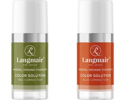 Langmair correctie pigment voor permanente make-up wenkbrauwen - 2 flesjes met EXTRA korting - Color Solution - Duo Correction set