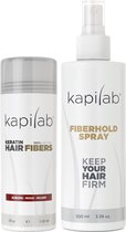 Kapilab Hair Fibers Voordeelset 29 gram - Kastanjebruin - Keratine Haarvezels voor direct voller haar - 100% natuurlijk - Gemaakt in Europa