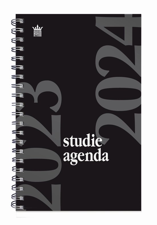 Ryam | Studie agenda | Spiraal | 15 x 20 | 12 mnd | Zwart |