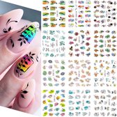 12 Stuks Nagelstickers – Pastel Botanisch – Nail Art Stickers