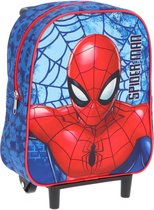 Spiderman handbagage reiskoffer/trolley - blauw/rood - 28 cm - voor kinderen